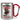 Anti-Stress Tasse für Tänzerinnen – Karabinerbecher 330 ml – Silber/Rot – Ohne Deckel – Ansicht 1 #farbe_silber-rot