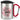 Lieblings-Tante – Karabinerbecher 330 ml – Silber/Rot – Mit Deckel – Ansicht 1 #farbe_silber-rot