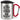 Es gibt so viele Papas auf der Welt und ich hab den Besten – Karabinerbecher 330 ml – Silber/Rot – Mit Deckel – Ansicht 1 #farbe_silber-rot