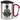 So sieht die beste Teamleiterin der Welt aus! – Karabinerbecher 330 ml – Silber/Rot – Mit Deckel – Ansicht 1 #farbe_silber-rot