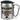 Traue keinem Kollegen, der heute noch keinen Kaffee hatte – Karabinerbecher 330 ml – Silber/Silber – Mit Deckel – Ansicht 1 #farbe_silber-silber