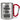 Ich habe zwei Titel: Mama und Oma – und ich rocke sie beide – Karabinerbecher 330 ml – Silber/Rot – Ohne Deckel – Ansicht 1 #farbe_silber-rot