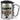 Traue keinem Camper, der heute noch keinen Kaffee hatte – Karabinerbecher 330 ml – Silber/Silber – Mit Deckel – Ansicht 1 #farbe_silber-silber