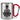 So sieht die beste Erzieherin der Welt aus! – Karabinerbecher 330 ml – Silber/Rot – Ohne Deckel – Ansicht 1 #farbe_silber-rot