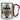 Traue keiner Chefin, die heute noch keinen Kaffee hatte – Karabinerbecher 330 ml – Silber/Rot – Ohne Deckel – Ansicht 1 #farbe_silber-rot