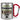 Traue keinem Steuerberater, der heute noch keinen Kaffee hatte – Karabinerbecher 330 ml – Silber/Rot – Ohne Deckel – Ansicht 1 #farbe_silber-rot
