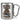 Anti-Stress Tasse fürs Töpfern – Karabinerbecher 330 ml – Silber/Silber – Ohne Deckel – Ansicht 1 #farbe_silber-silber