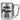 Bonus-Mama – nicht in meiner DNA, aber in meinem Herzen – Karabinerbecher 330 ml – Silber/Silber – Ohne Deckel – Ansicht 1 #farbe_silber-silber