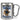 Anti-Stress Tasse für Verkäufer – Karabinerbecher 330 ml – Silber/Silber – Ohne Deckel – Ansicht 1 #farbe_silber-silber