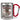 Anti-Stress Tasse für Hochzeitsplaner – Karabinerbecher 330 ml – Silber/Rot – Ohne Deckel – Ansicht 1 #farbe_silber-rot