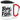 Born to fish – Karabinerbecher 330 ml – Weiß/Rot – Mit Deckel – Ansicht 1 #farbe_weiss-rot