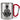 So sieht die beste Teamleiterin der Welt aus! – Karabinerbecher 330 ml – Silber/Rot – Ohne Deckel – Ansicht 1 #farbe_silber-rot