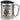 Anti-Stress Tasse für Dozenten – Karabinerbecher 330 ml – Silber/Silber – Mit Deckel – Ansicht 1 #farbe_silber-silber