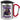 Anti-Stress Tasse für Streamer – Karabinerbecher 330 ml – Silber/Rot – Mit Deckel – Ansicht 1 #farbe_silber-rot