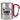 Gamer aus Leidenschaft, nicht aus Mode – Karabinerbecher 330 ml – Silber/Rot – Ohne Deckel – Ansicht 1 #farbe_silber-rot