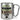 Traue keiner Hebamme, die heute noch keinen Kaffee hatte – Karabinerbecher 330 ml – Silber/Silber – Ohne Deckel – Ansicht 1 #farbe_silber-silber