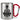 So sieht der beste Mann der Welt aus! – Karabinerbecher 330 ml – Silber/Rot – Ohne Deckel – Ansicht 1 #farbe_silber-rot