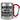 Mein Becher und ich haben Großes vor – Karabinerbecher 330 ml – Silber/Rot – Ohne Deckel – Ansicht 1 #farbe_silber-rot