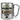 Traue keinem Lageristen, der heute noch keinen Kaffee hatte – Karabinerbecher 330 ml – Silber/Silber – Ohne Deckel – Ansicht 1 #farbe_silber-silber