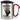 Anti-Stress Tasse für den Bräutigam – Karabinerbecher 330 ml – Silber/Rot – Mit Deckel – Ansicht 1 #farbe_silber-rot