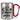 Zuhause ist, wo wir parken – Karabinerbecher 330 ml – Silber/Rot – Ohne Deckel – Ansicht 1 #farbe_silber-rot