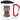 Biker werden nicht grau – das ist Chrom – Karabinerbecher 330 ml – Weiß/Rot – Mit Deckel – Ansicht 1 #farbe_weiss-rot