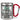 Trinkt man Rum aus der Tasse, ist es gesellschaftlich plötzlich akzeptiert – Karabinerbecher 330 ml – Silber/Rot – Ohne Deckel – Ansicht 1 #farbe_silber-rot