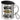 Der Geist ist willig, der Körper chillig – Edelstahlbecher 400 ml – Silber – Mit Deckel und Karabiner – Ansicht 1 #farbe_silber
