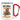Anti-Stress Tasse für Erzieher – Karabinerbecher 330 ml – Weiß/Rot – Ohne Deckel – Ansicht 1 #farbe_weiss-rot