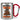 Anti-Stress Tasse für Maurer – Karabinerbecher 330 ml – Silber/Rot – Ohne Deckel – Ansicht 1 #farbe_silber-rot