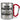 Ich bin Paketbote, was ist deine Superkraft? – Karabinerbecher 330 ml – Silber/Rot – Ohne Deckel – Ansicht 1 #farbe_silber-rot