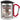 Anti-Stress Tasse für Hochzeitsplaner – Karabinerbecher 330 ml – Silber/Rot – Mit Deckel – Ansicht 1 #farbe_silber-rot