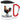 Talahuhn – Karabinerbecher 330 ml – Weiß/Rot – Mit Deckel – Ansicht 1 #farbe_weiss-rot