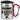Traue keiner Hebamme, die heute noch keinen Kaffee hatte – Karabinerbecher 330 ml – Silber/Rot – Mit Deckel – Ansicht 1 #farbe_silber-rot