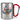 Happy Birthday – Karabinerbecher 330 ml – Silber/Rot – Ohne Deckel – Ansicht 1 #farbe_silber-rot