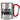 Lieblingspimmel – Karabinerbecher 330 ml – Silber/Rot – Ohne Deckel – Ansicht 1 #farbe_silber-rot