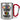 Ich bin das Regenbogenschaf der Familie – Karabinerbecher 330 ml – Silber/Rot – Ohne Deckel – Ansicht 1 #farbe_silber-rot