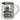 20 Jahre im Dienst – Jubiläum – Edelstahlbecher 400 ml – Silber – Ohne Deckel und Karabiner – Ansicht 1 #farbe_silber