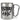 Erzieher mit Herz – Karabinerbecher 330 ml – Silber/Silber – Ohne Deckel – Ansicht 1 #farbe_silber-silber