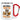Anti-Stress Tasse für Bäcker – Karabinerbecher 330 ml – Weiß/Rot – Ohne Deckel – Ansicht 1 #farbe_weiss-rot
