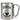 Espresso Patronum – Karabinerbecher 330 ml – Silber/Silber – Ohne Deckel – Ansicht 1 #farbe_silber-silber