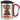 Anti-Stress Tasse für Maurer – Karabinerbecher 330 ml – Silber/Rot – Mit Deckel – Ansicht 1 #farbe_silber-rot