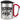 Erzieherin mit Herz – Karabinerbecher 330 ml – Silber/Rot – Mit Deckel – Ansicht 1 #farbe_silber-rot