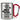 Ich wollte heute die Welt retten, aber es regnet – Karabinerbecher 330 ml – Silber/Rot – Ohne Deckel – Ansicht 1 #farbe_silber-rot
