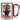 Anti-Stress Tasse für Friseure – Karabinerbecher 330 ml – Silber/Rot – Ohne Deckel – Ansicht 1 #farbe_silber-rot