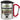 Traue keinem Content Creator, der heute noch keinen Kaffee hatte – Karabinerbecher 330 ml – Silber/Rot – Mit Deckel – Ansicht 1 #farbe_silber-rot