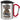 Anti-Stress Tasse fürs Töpfern – Karabinerbecher 330 ml – Silber/Rot – Mit Deckel – Ansicht 1 #farbe_silber-rot