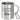 Durchhalten – später gibt es Bier – Edelstahlbecher 400 ml – Silber – Mit Karabiner – Ansicht 1 #farbe_silber