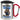 Anti-Stress Tasse für Schwimmer – Karabinerbecher 330 ml – Silber/Rot – Mit Deckel – Ansicht 1 #farbe_silber-rot