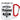 Kein Talent, nur Training – Pixel – Karabinerbecher 330 ml – Weiß/Rot – Ohne Deckel – Ansicht 1 #farbe_weiss-rot